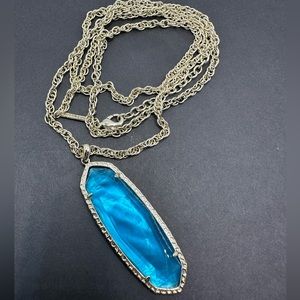 Kendra Scott Layden Necklace in Gold London Blue